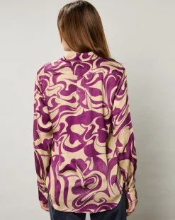 Chemise fluide Coraz imprimée violette