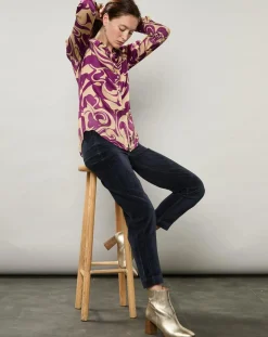 Chemise fluide Coraz imprimée violette