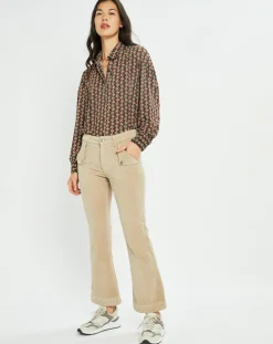 Chemise fluide Store imprimée forest kaki/marron