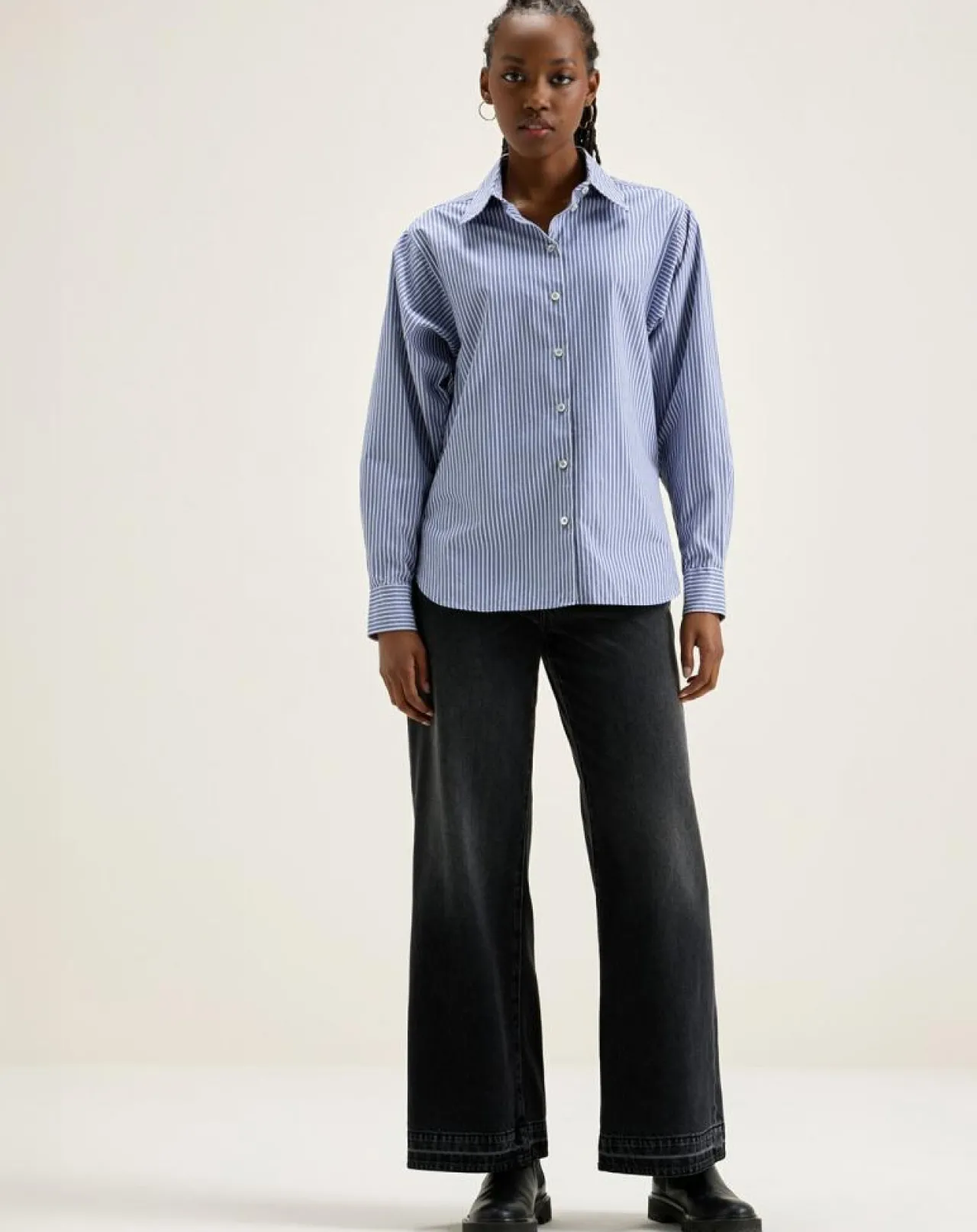 Chemise Gedeon rayée bleue