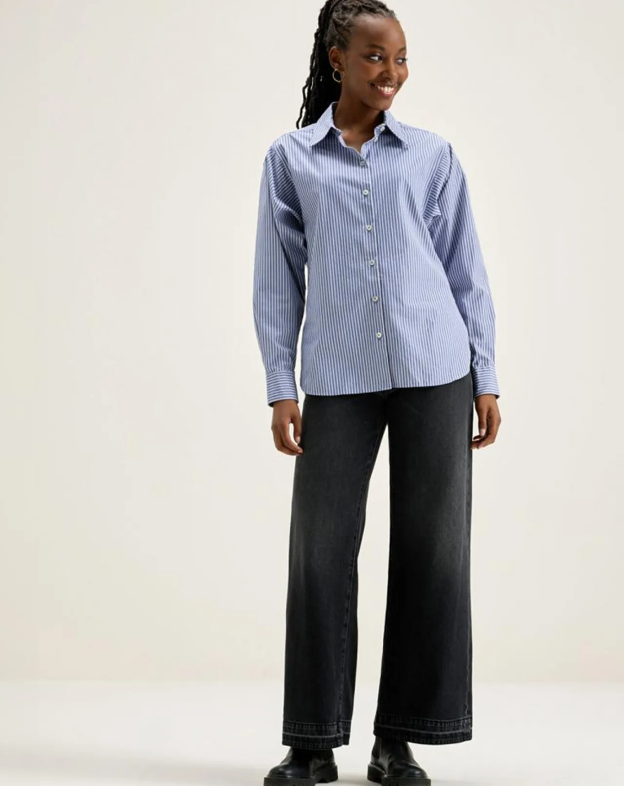 Chemise Gedeon rayée bleue