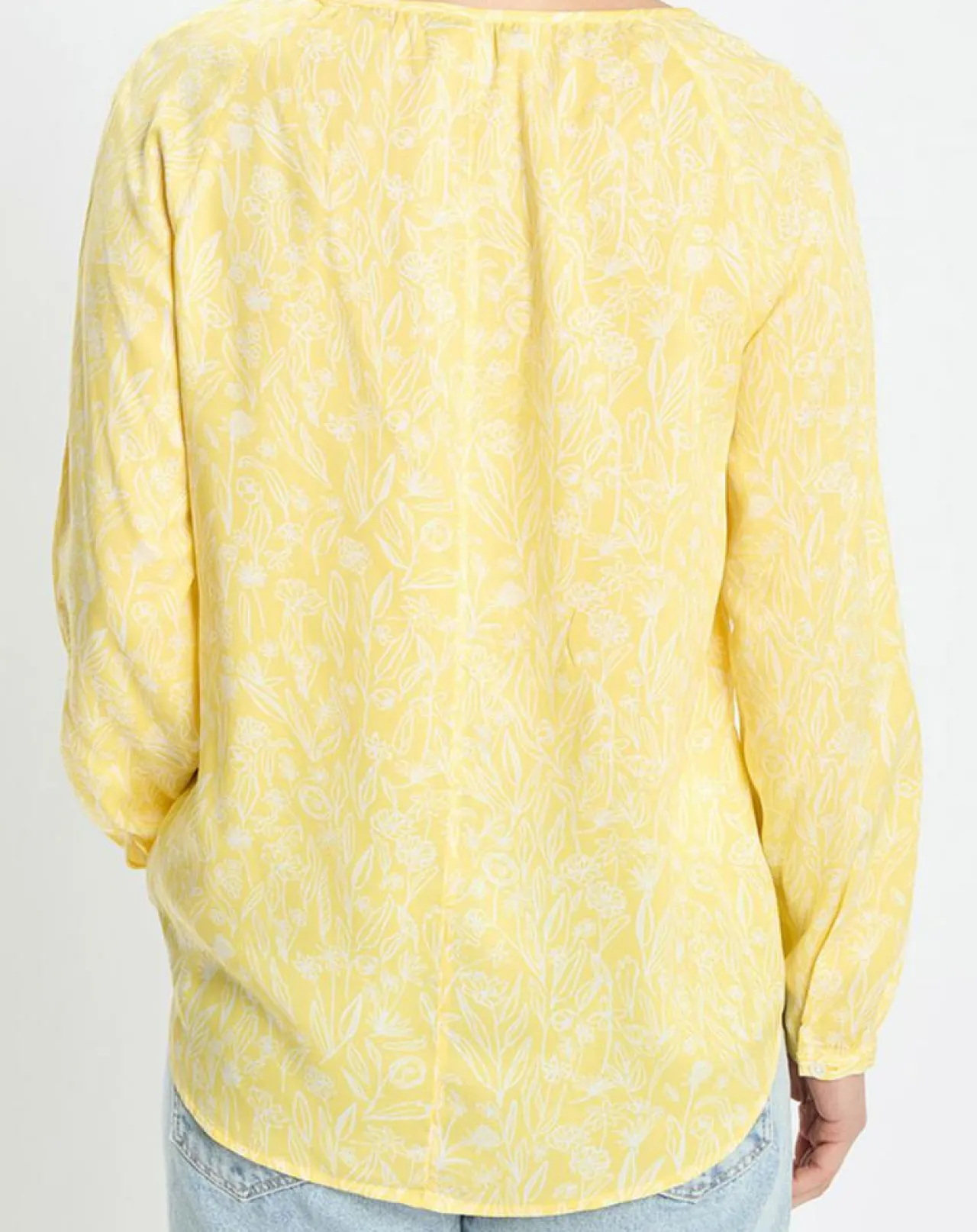 Chemise imprimé floral jaune