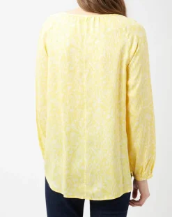 Chemise imprimé floral jaune