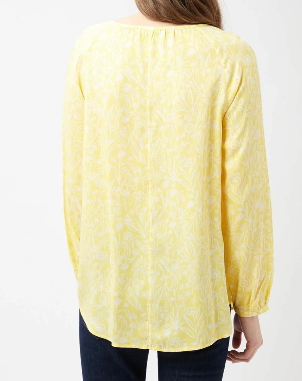 Chemise imprimé floral jaune