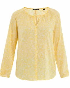 Chemise imprimé floral jaune