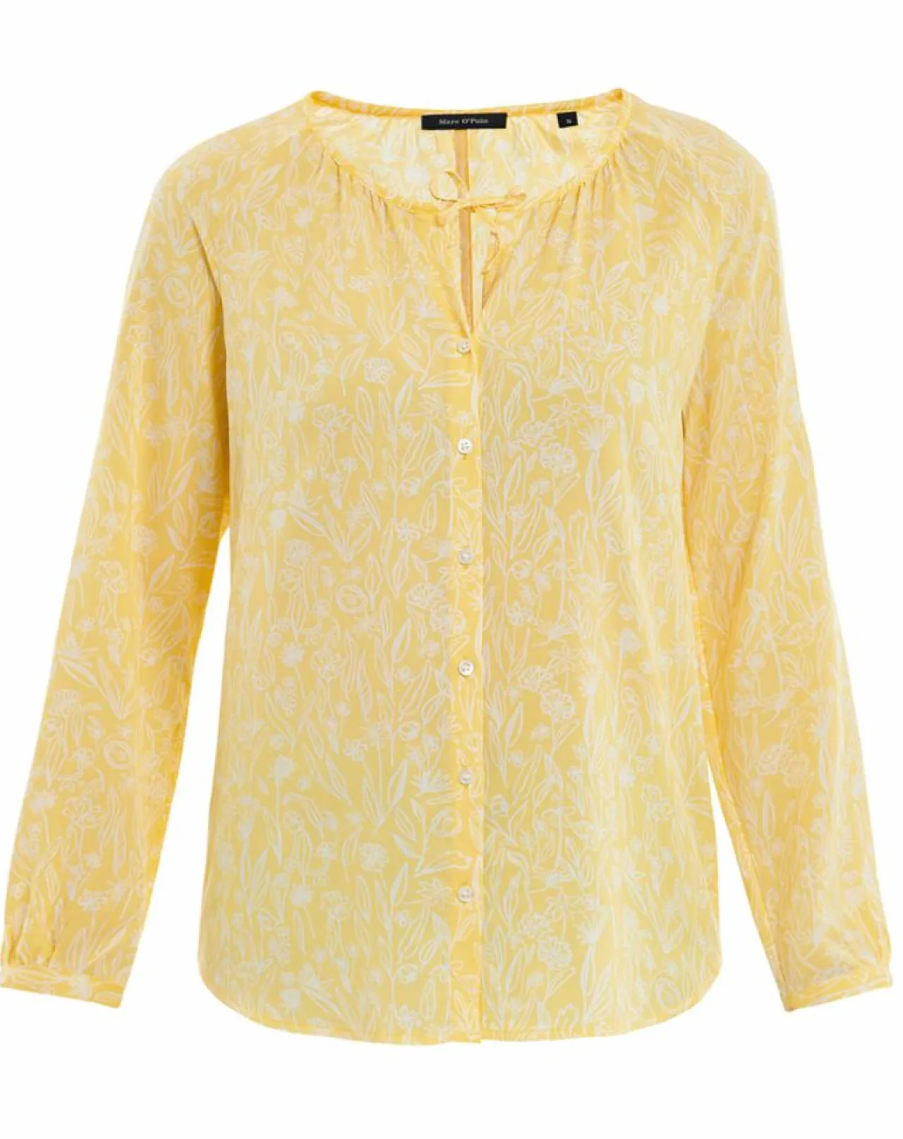 Chemise imprimé floral jaune