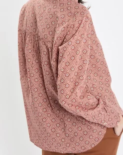 Chemise imprimée all-over rouge