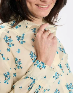 Chemise imprimée blanc/bleu