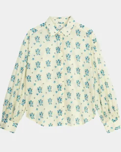 Chemise imprimée blanc/bleu