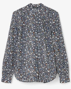 Chemise imprimée floral bleue