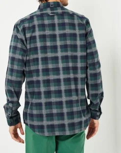 Chemise Indecis à carreaux vert/bleu marine/gris
