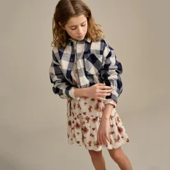 Chemise Inxs à carreaux écru/marine