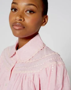 Chemise large Bridgerton rose poudre