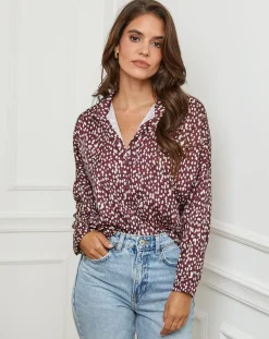 Chemise Leslie bordeaux