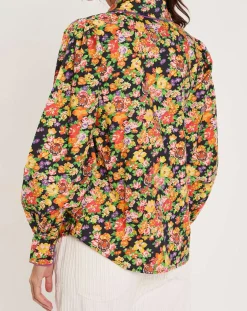 Chemise Liberty Fauve imprimée noir/multicolore