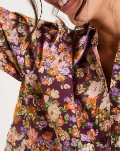 Chemise Liberty Fauve imprimée cerise noire/multicolore