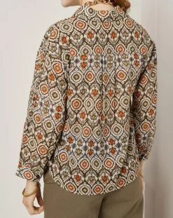 Chemise Lisa imprimée marron/multicolore