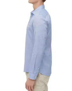 Chemise manches longues Oxford Cot Slim Fit bleu ciel