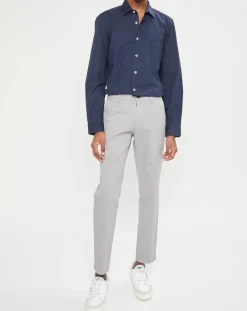 Chemise manches longues Poplin Sf Poche bleu marine