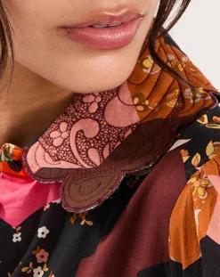 Chemise Médiéval Patchwork imprimée multicolore