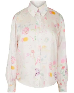 Chemise Natacha Croquis imprimée écrue