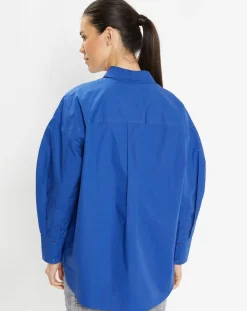 Chemise oversize en Coton Rodez bleu foncé