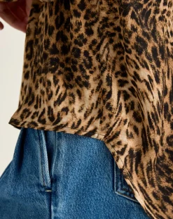 Chemise Pekin léopard marron