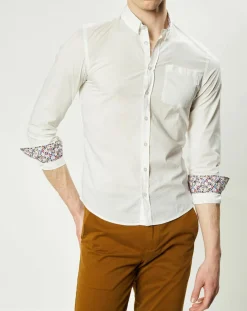 Chemise regular Earl blanche