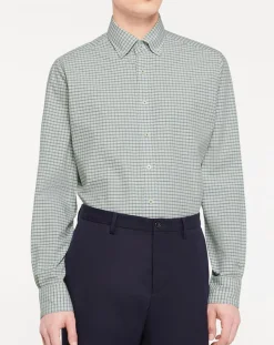 Chemise Regular Fit à carreaux verte