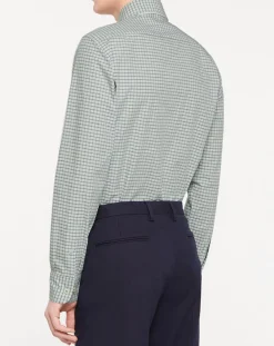 Chemise Regular Fit à carreaux verte