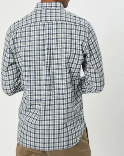 Chemise regular fit à carreaux blanc/bleu
