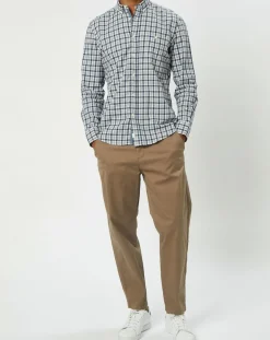 Chemise regular fit à carreaux blanc/bleu