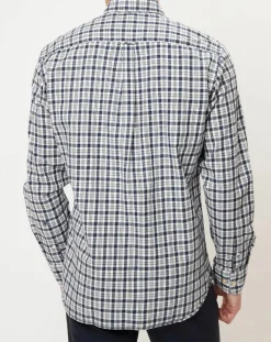 Chemise regular fit à carreaux blanc/bleu