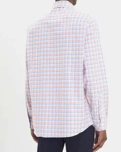 Chemise Regular Fit à carreaux corail