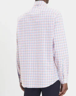 Chemise Regular Fit à carreaux corail