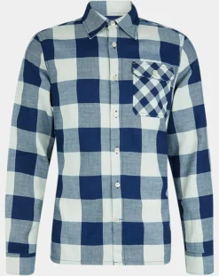 Chemise Regular Fit à carreaux bleu/écru