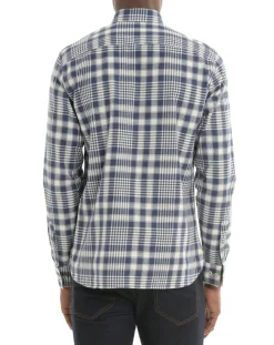 Chemise Regular Fit à carreaux bleue