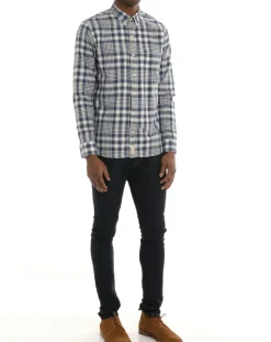 Chemise Regular Fit à carreaux bleue