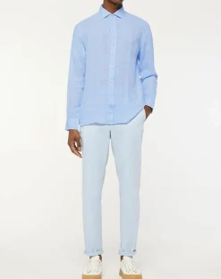 Chemise Regular Fit Vichy imprimée bleu ciel