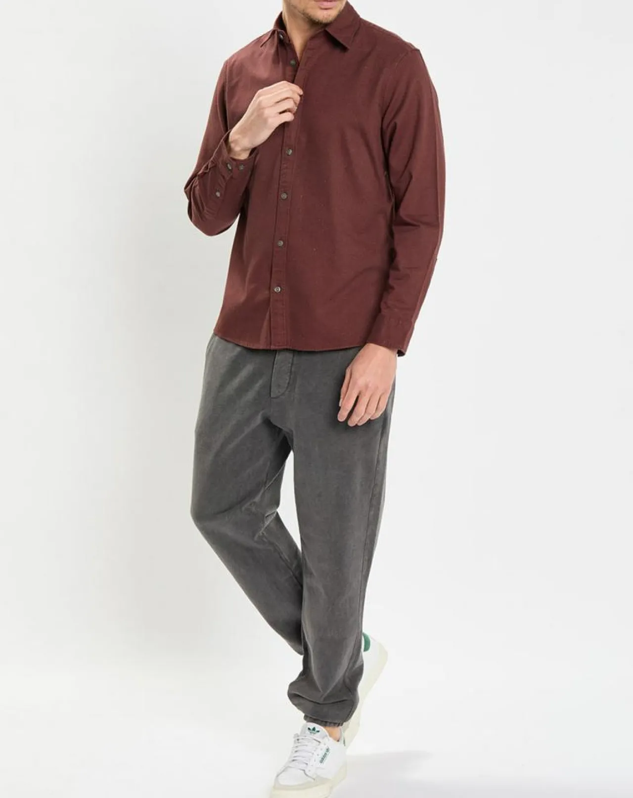 Chemise Regular Fit chinée bordeaux