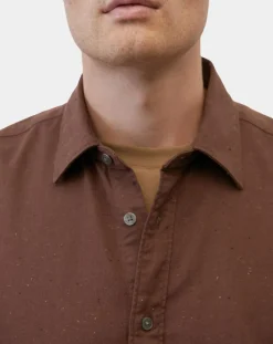 Chemise Regular Fit chinée bordeaux