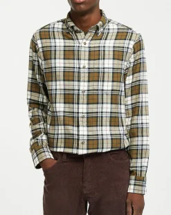 Chemise Regular Fit en Flanelle Bucheron kaki