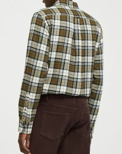 Chemise Regular Fit en Flanelle Bucheron kaki