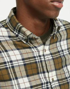 Chemise Regular Fit en Flanelle Bucheron kaki