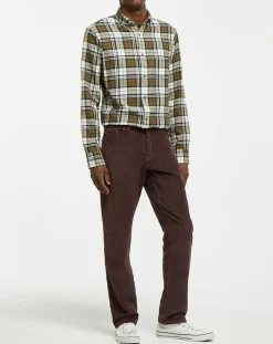 Chemise Regular Fit en Flanelle Bucheron kaki