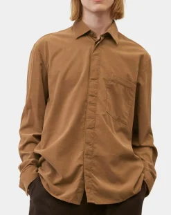 Chemise Regular Fit en Velours milleraies marron