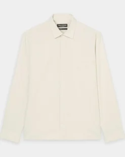 Chemise Regular Fit en Velours milleraies écrue