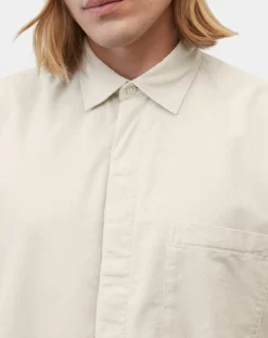 Chemise Regular Fit en Velours milleraies écrue