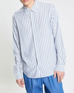 Chemise Regular Fit Fantaisie blanc/bleu