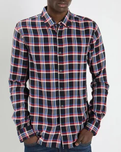 Chemise Regular Fit Fantaisie à carreaux bleu/rouge